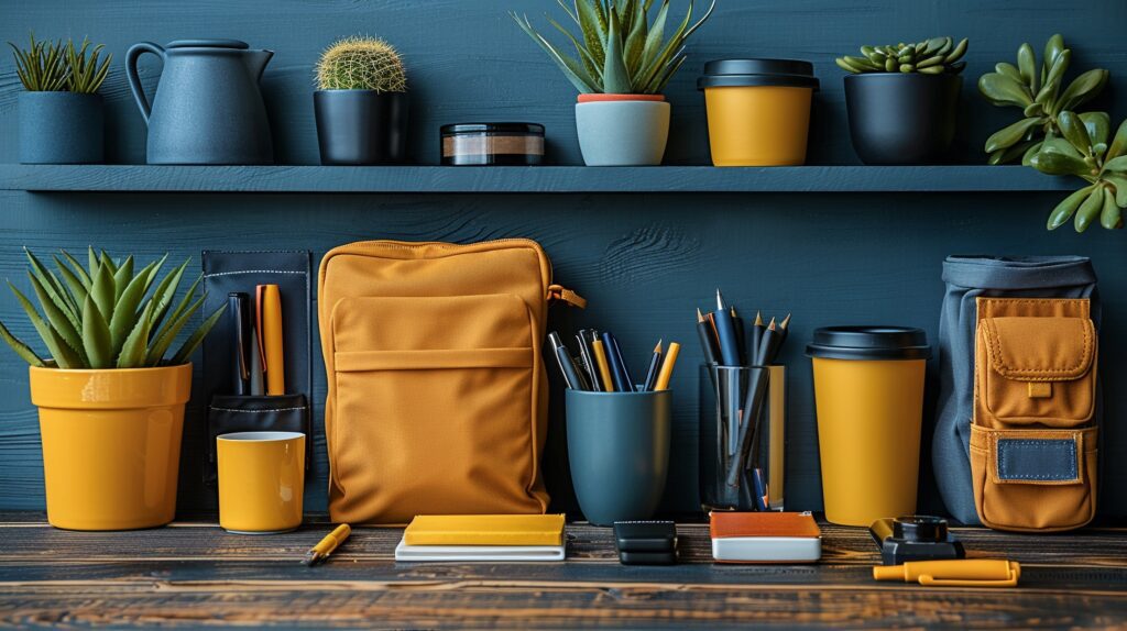 Promotional products lineup showing the best fall giveaway ideas for brands