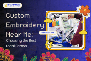 Custom embroidery near me promotional products for branding