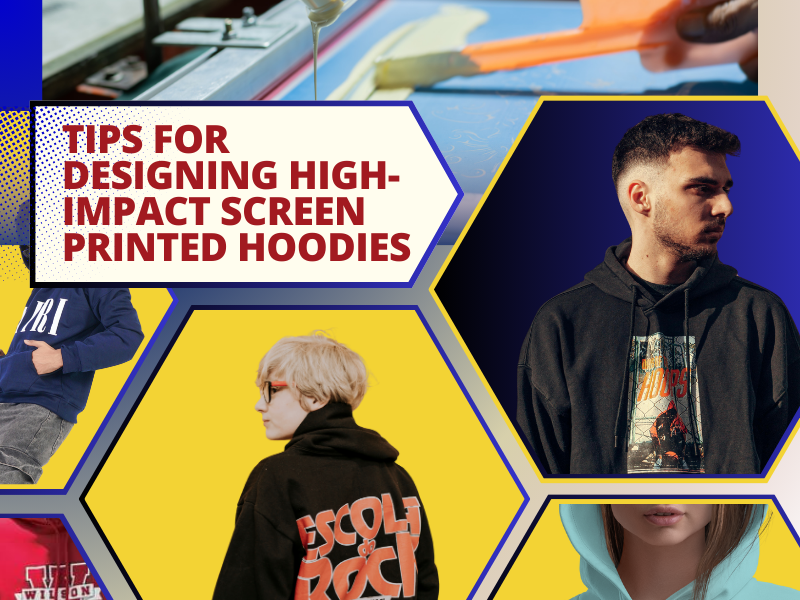 Screen Printed Hoodies used by businesses, schools, and fashion brands