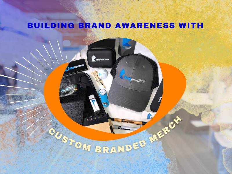 Custom branded merch tote bags and apparel increasing brand awareness at events