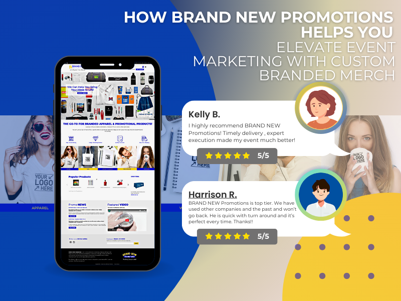 BRAND NEW Promotions team designing and planning custom branded merch for events