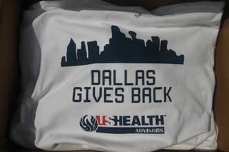 dallas gives back custom t-shirts us fundraising charity