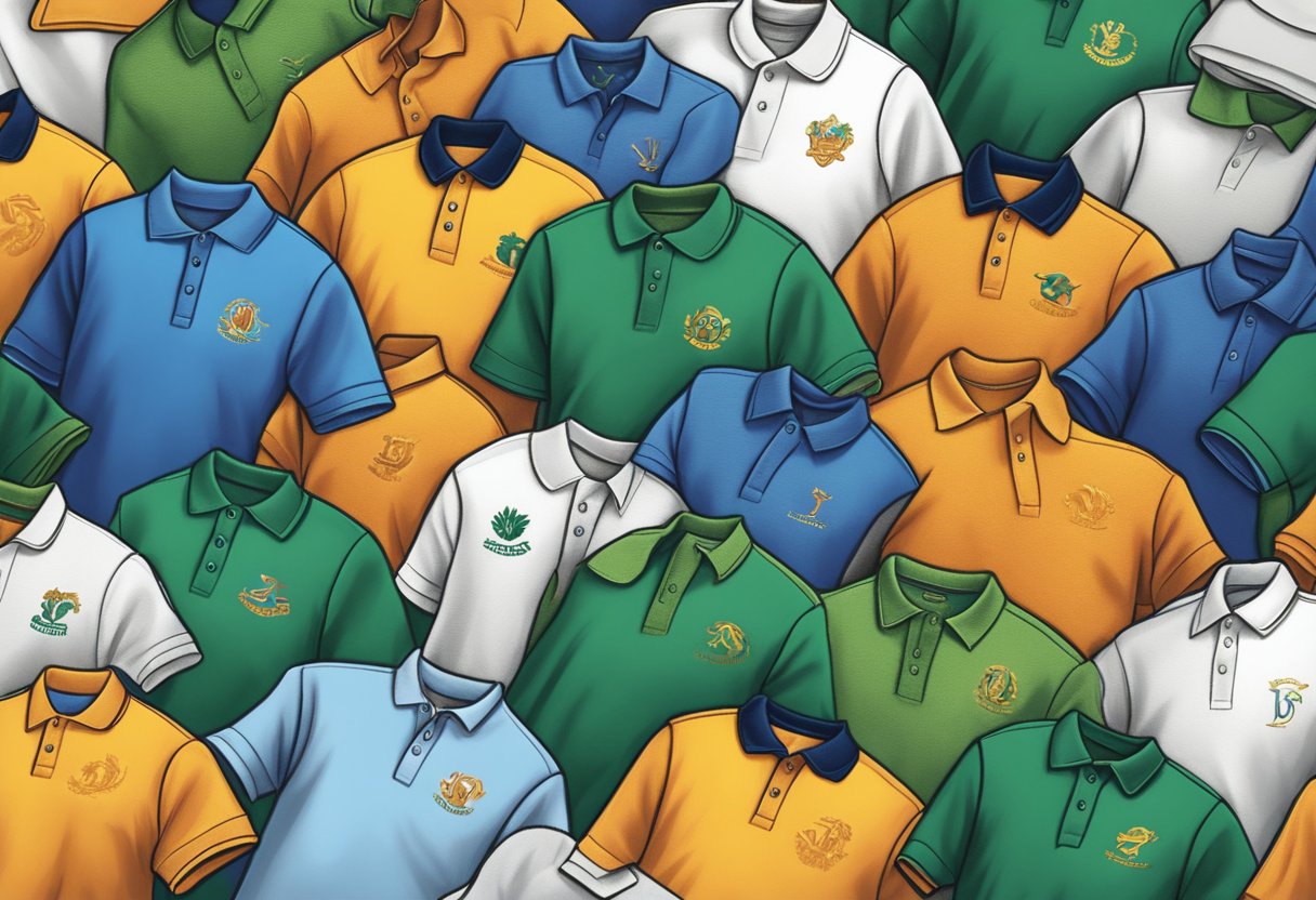Custom polo shirt logo embroidered on a high-quality fabric for business branding.