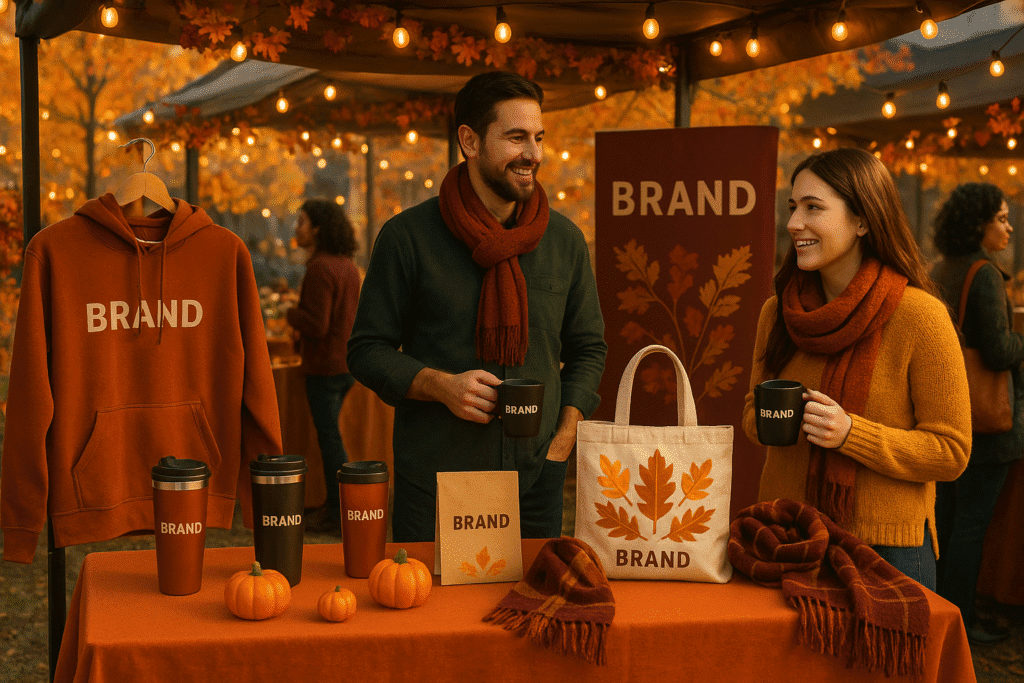 fall promotional products for trade shows and seasonal brand marketing
