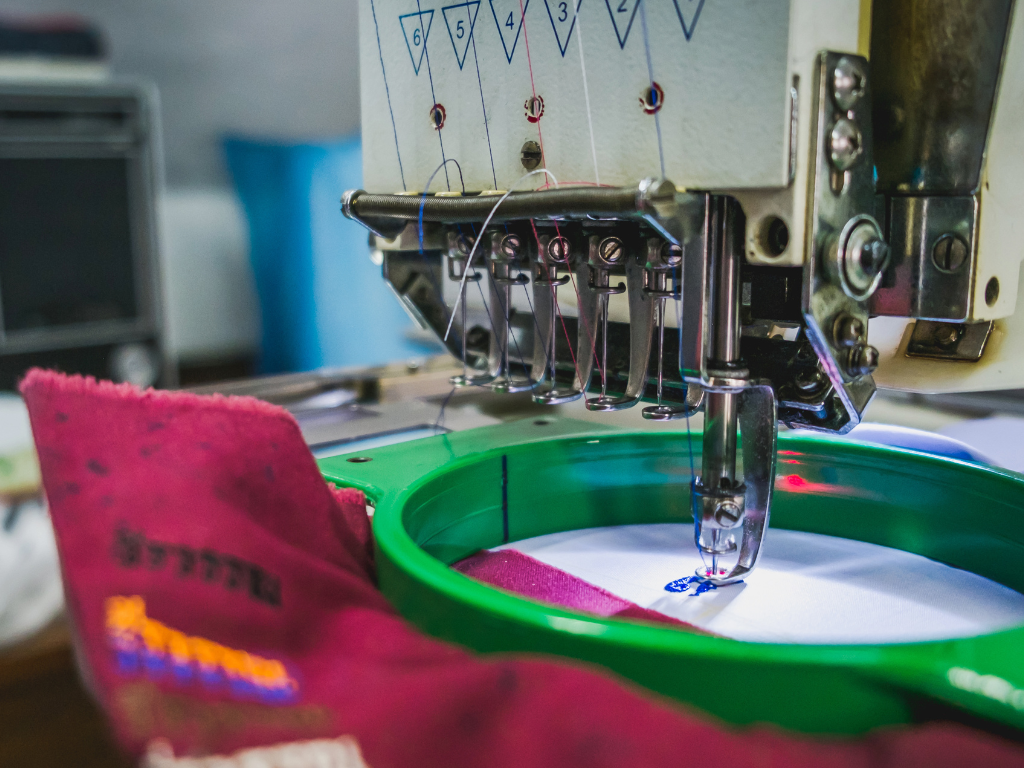 Embroidery threads and fabric for fall apparel designs