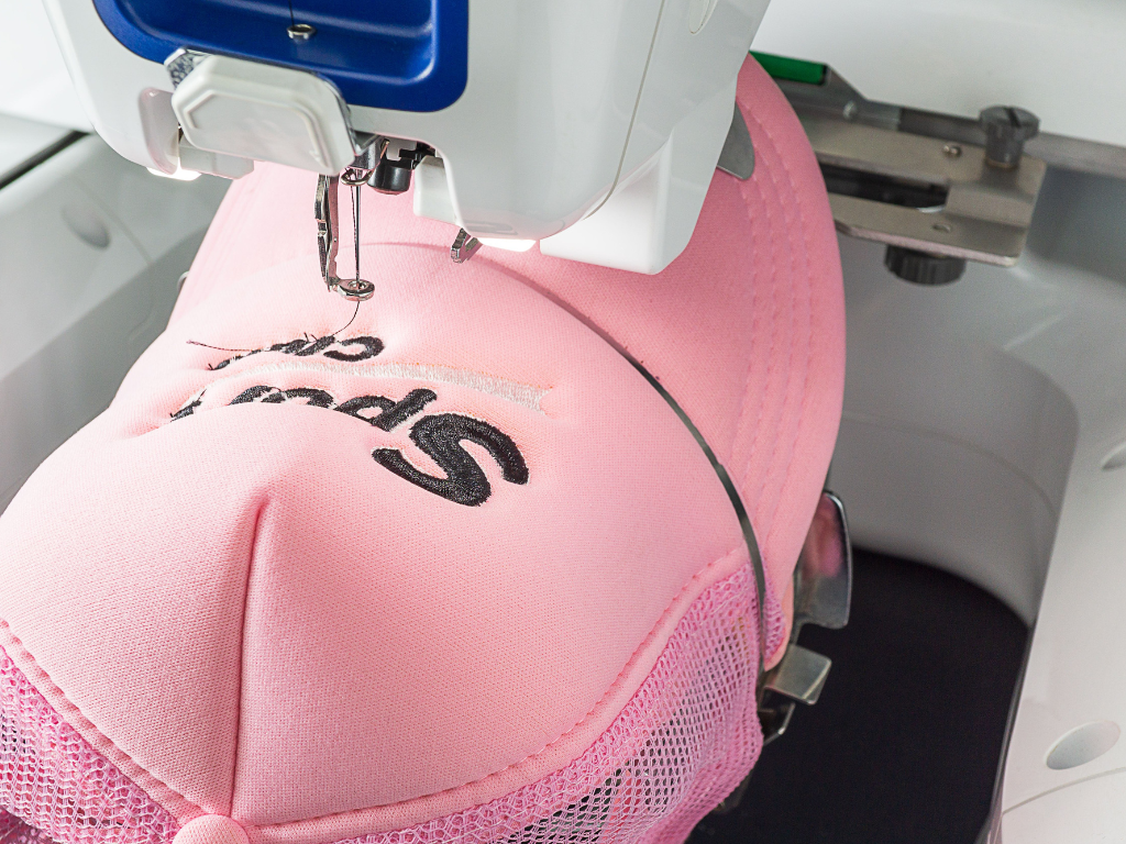 Custom embroidery on fall apparel showcasing cozy seasonal branding