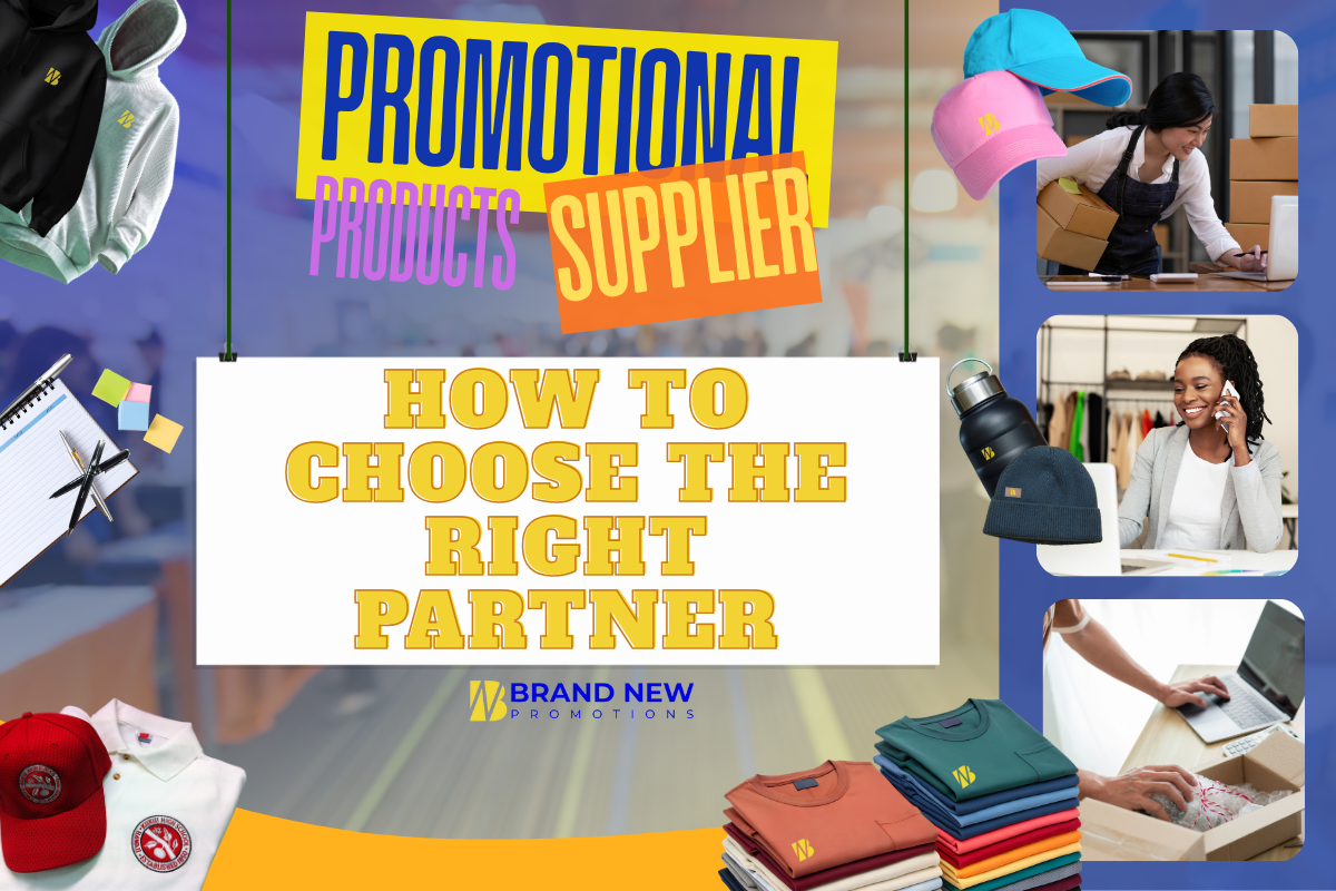 Promotional Products Suppliers showcasing branded apparel, drinkware, and marketing giveaways