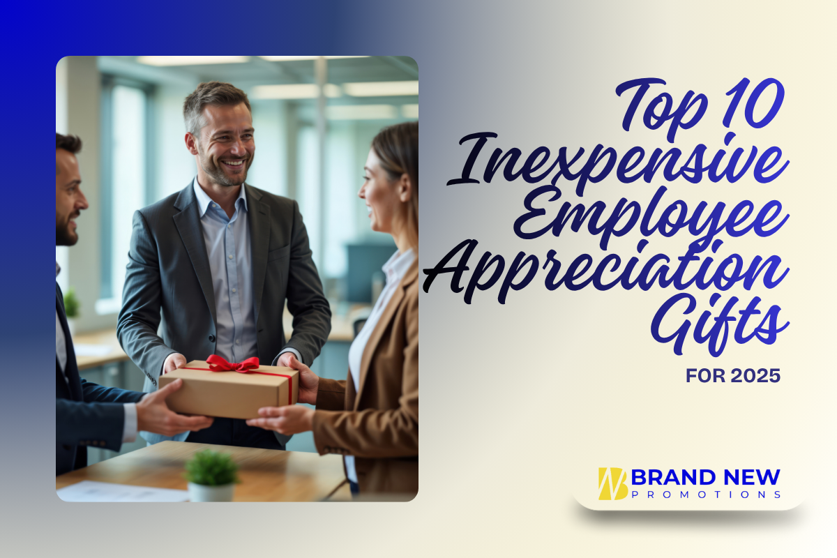 team member receiving inexpensive employee appreciation gifts during workplace recognition