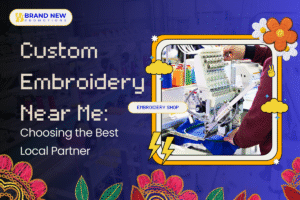 Custom embroidery near me promotional products for branding