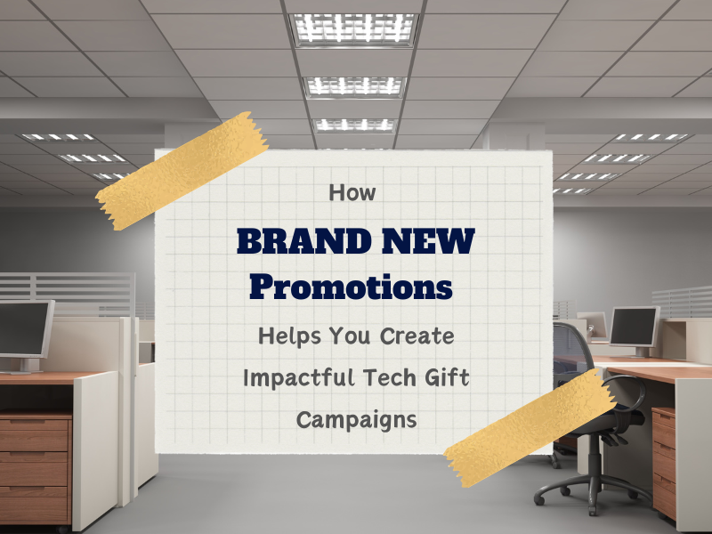 Team from BRAND NEW Promotions designing and packaging impactful custom tech gift campaigns for clients.