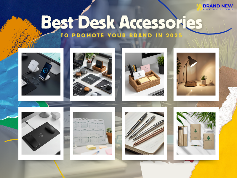 Personalized desk accessories kit ready for corporate events or trade shows