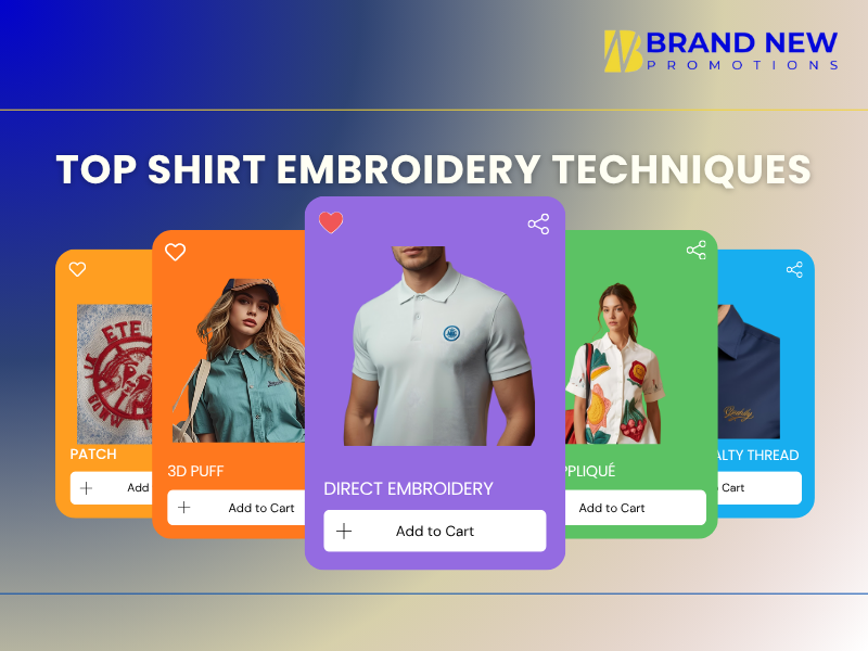 best shirt embroidery techniques for business branding