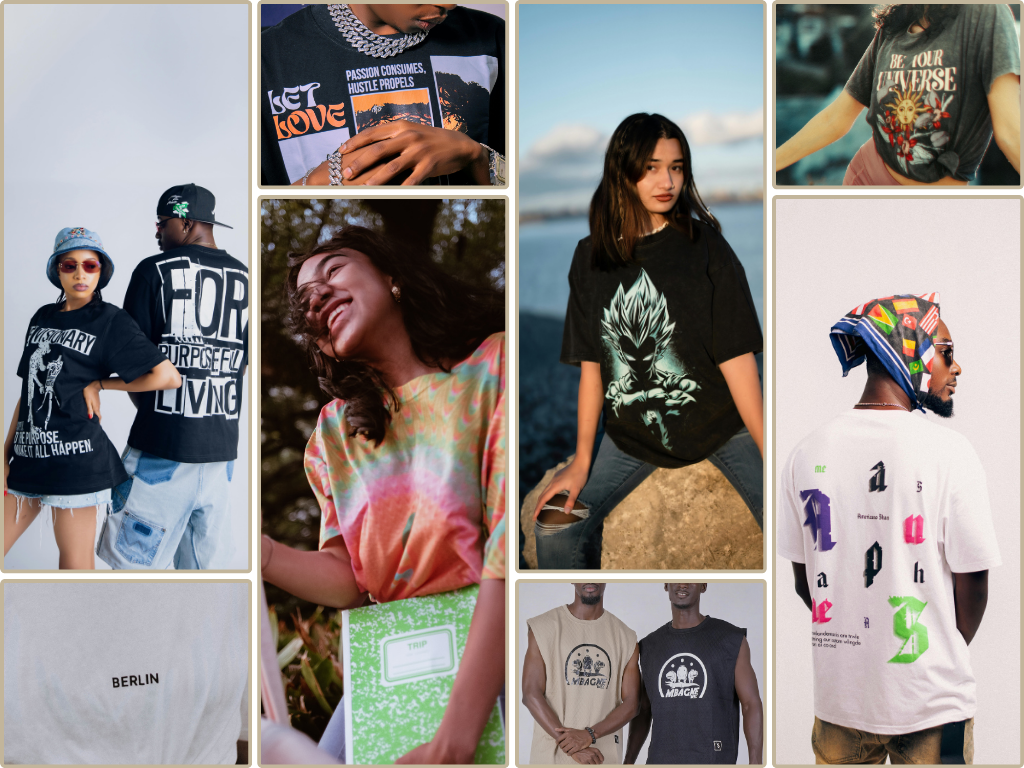 Trending Styles of Custom Printed T-Shirts with Bold Graphics