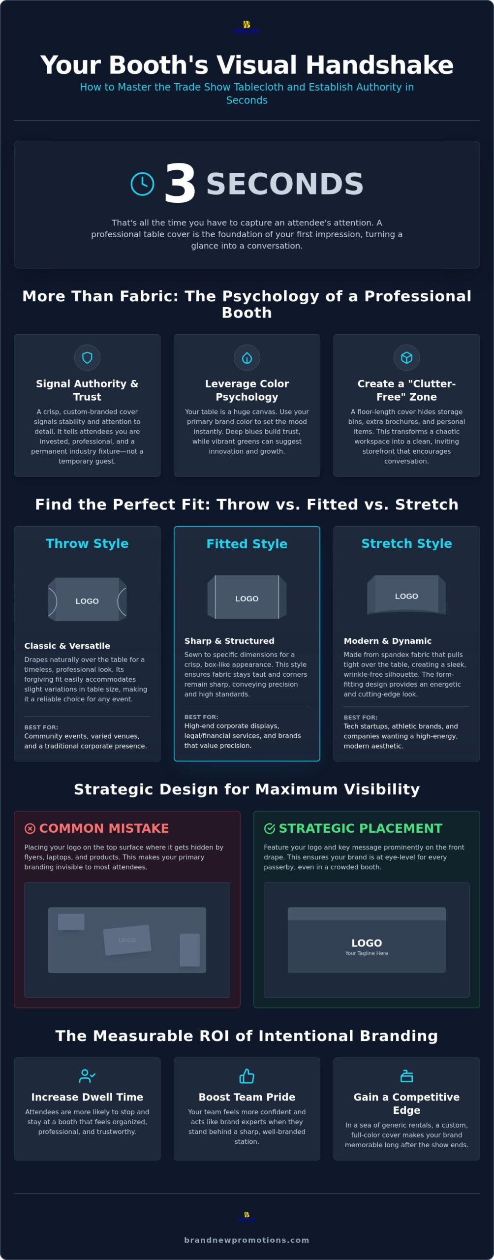 Custom Logo Tablecloths for Trade Shows: The 2026 Strategic Branding Guide