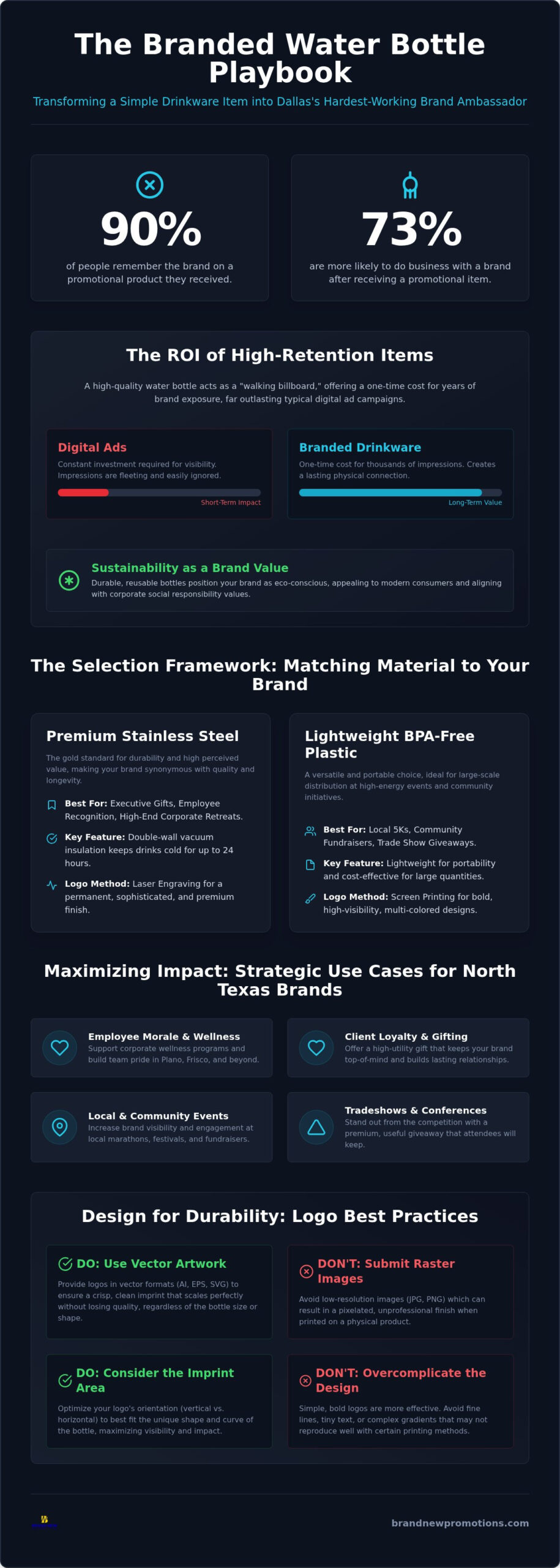 Branded Water Bottles in Dallas: A Strategic Guide