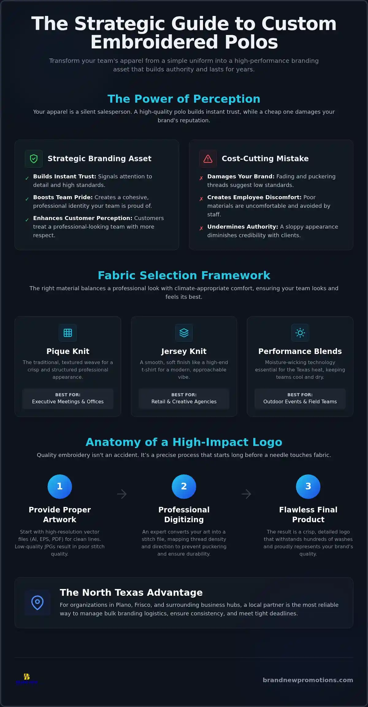 Custom Embroidered Polo Shirts: The 2026 Strategic Branding Guide
