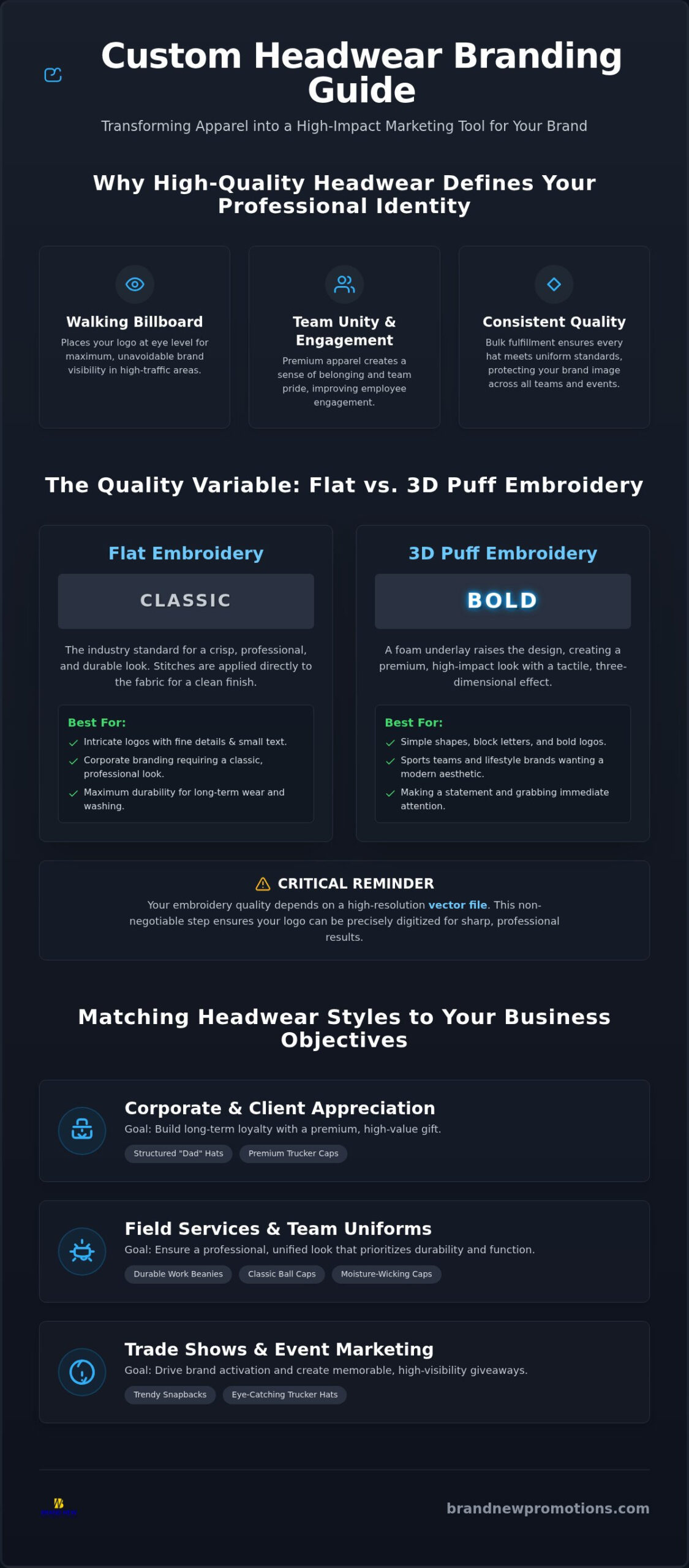 High-Impact Branding: The Strategy Behind Bulk Hat Embroidery in Dallas